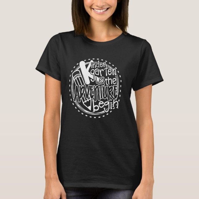 T-shirt Retourner À L'École Laisser L'Aventure Du Jardin D (Devant)