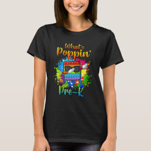 T-shirt Retourner À L'École Pré K Lunettes De Dabbing Popp