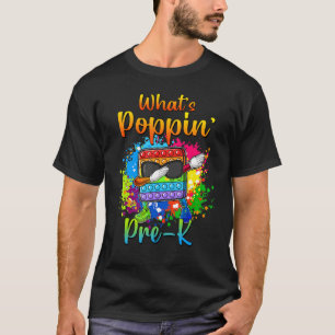 T-shirt Retourner À L'École Pré K Lunettes De Dabbing Popp