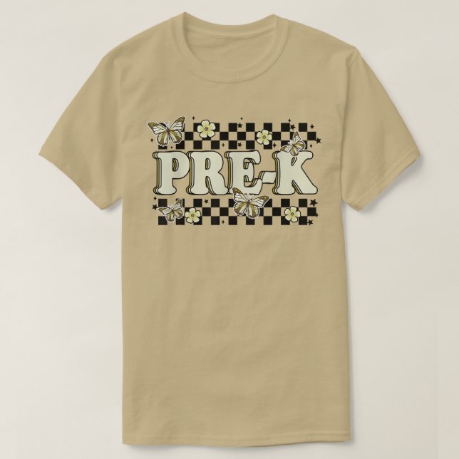 T-shirt Retourner À L'École Prek Enseignant Enfant Premier (Design devant)