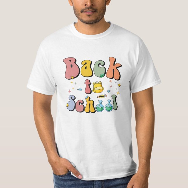 T-shirt Retourner À L'École Smile Teach Visage (Devant)
