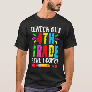 T-shirt Retourner À L'École Suivre La 4e Année Ici Je Vien