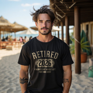 T-shirt Retraité 2026 Plus Mon Problème Drôle Retraité