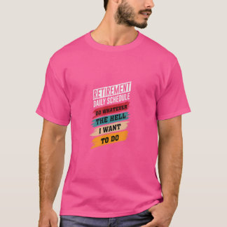 T-shirt Retraite Calendrier quotidien Retraité
