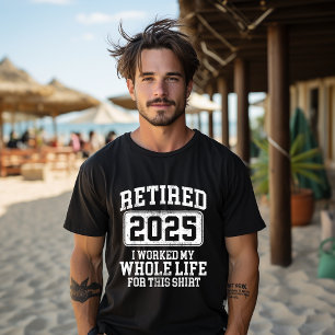 T-shirt Retraite De 2025 Pour Hommes Femmes Humour
