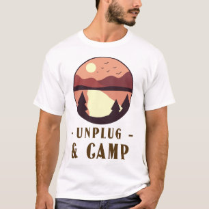 T-shirt Retraite de camping Débranchez & Campez