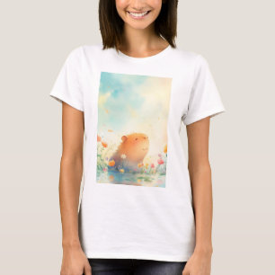 T-shirt Retraite de Fleur d'Étang de Capybara