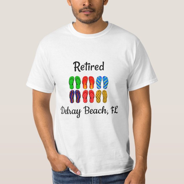 T-shirt Retraité - Delray Beach, FL, modèle (Devant)