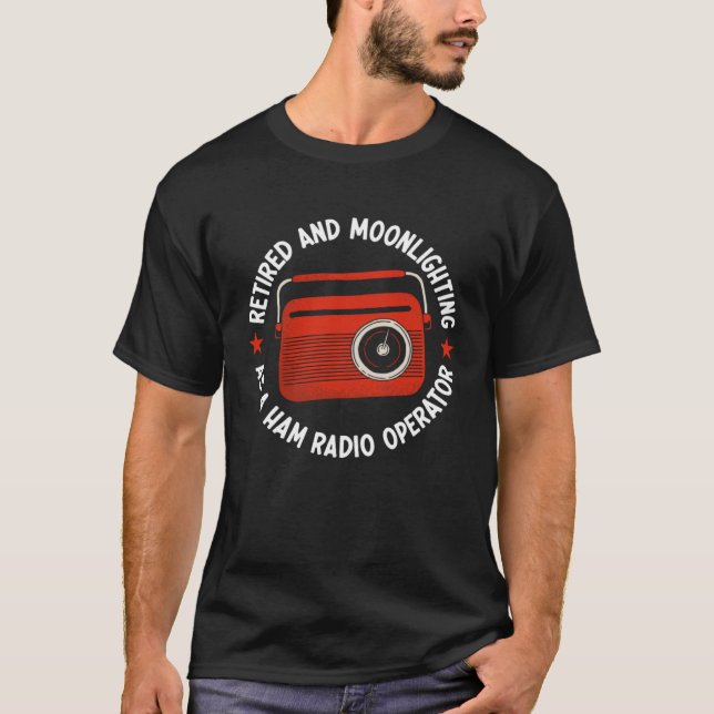 T-shirt Retraité En Tant Qu'Opérateur Radio Radio Communic (Devant)
