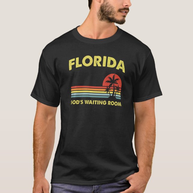 T-shirt Retraite Floride Dieu salle d'attente Vieux gens H (Devant)