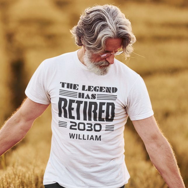 T-shirt Retraite personnalisée La Légende A Retraité (Legend Has Retired Retirement Custom White T-shirt for Men)