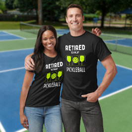 T-shirt Retraité pour jouer Pickleball Paddles et Ball