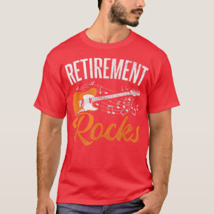 T-shirt Retraite Rocks Musicien Band Joueur Guitariste Gu