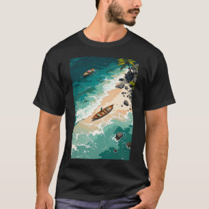 T-shirt Retraite sereine au bord de la mer