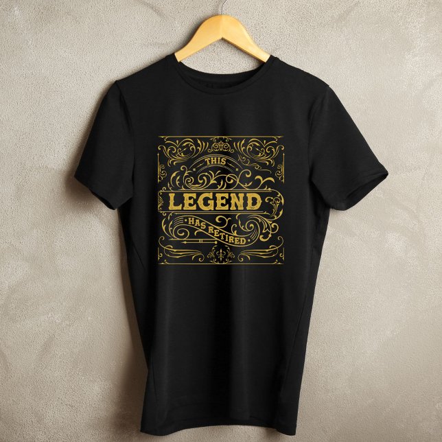 T-shirt Retraite vintage Black Gold Legend (Front)