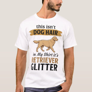 T-shirt Rétreiver Pailleté Amateur de Chien Drôle Design V