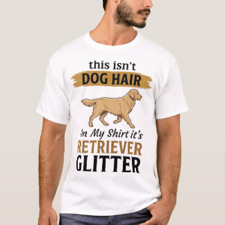T-shirt Rétreiver Pailleté Amateur de Chien Drôle Design V