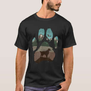 T-shirt Retriever à revêtement plat Paw Maman Papa Chien F