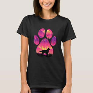 T-shirt Retriever doré Corgi Patte Maman Papa Chien Femme