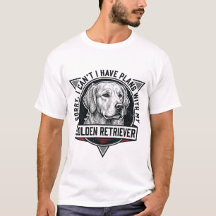 T-shirt Retriever doré Désolé j'ai des projets Amoureux de