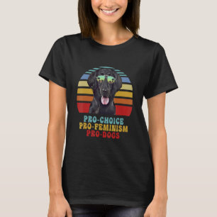 T-shirt Retrievers à poil plat Pro Choix Pro Féminisme Pro