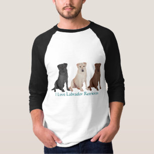T-shirt Retrievers du Labrador - 3 Couleurs à aimer