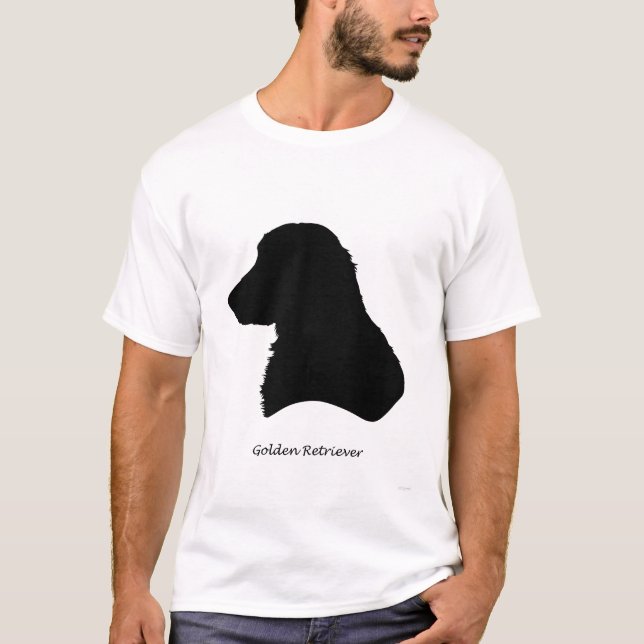 T-shirt Retriver d'or - silhouette noire (Devant)