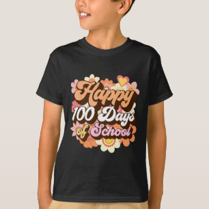 T-shirt Rétro 100 Jours D'Enseignants Scolaires Enfants Su