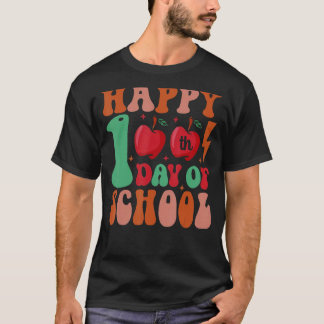 T-shirt Retro 100e jour de l'école Enseignants Enfants Hap