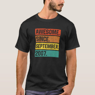 T-shirt Rétro 15 ans 15ème Anniversaire Awesome depuis Sep