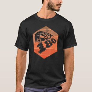 T-shirt Retro 180 Darts Dartboard Trophy Dart