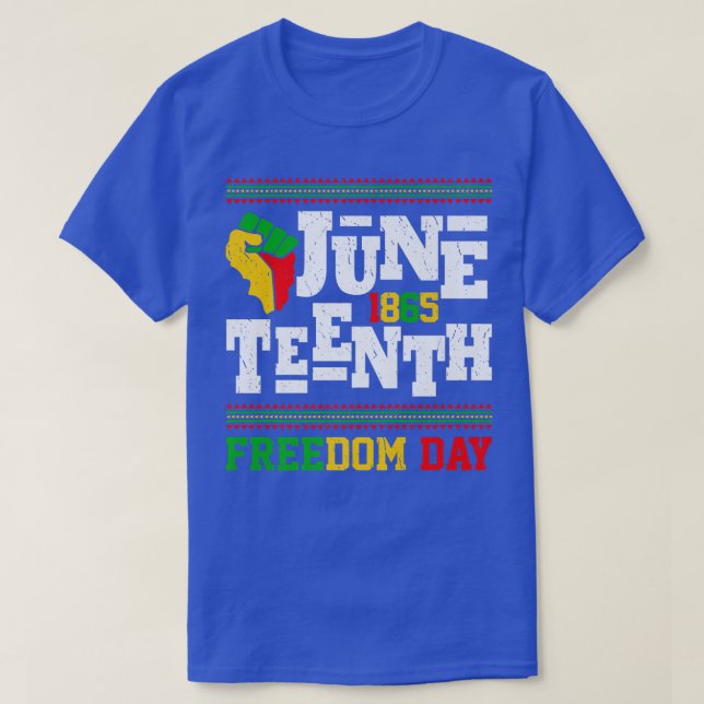 T-shirt Retro 18 juin 65 afro-américain de la liberté (Design devant)