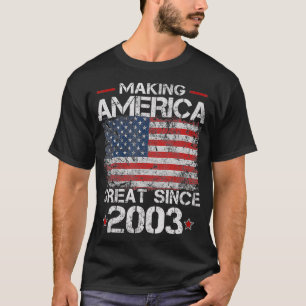 T-shirt Retro 18ème Anniversaire Rendre l'Amérique grande