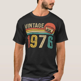 T-shirt Retro 1976 Birthday Music Cassette Tape 50th Bday