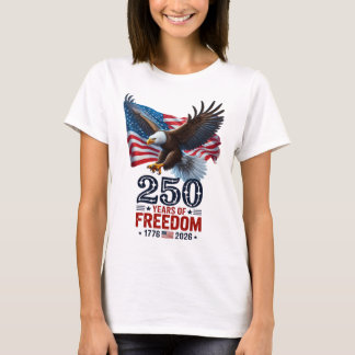 T-shirt Rétro 250 Ans de Liberté USA Patriotique 4 Juillet