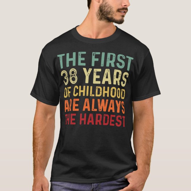 T-shirt Rétro 38 Ans Hommes Femmes Drôle Dire 38ème (Devant)