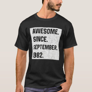 T-shirt Rétro 40 ans 40ème Anniversaire Awesome depuis Sep