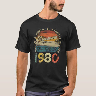 T-shirt Rétro 41 Ans 41 Anniversaire Vintage Rétro Octo