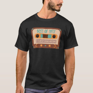 T-shirt Rétro 50E Anniversaire T Meilleur De 1972 Bande De