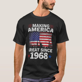 T-shirt Retro 54E Anniversaire USA Drapeau rendant l'Améri
