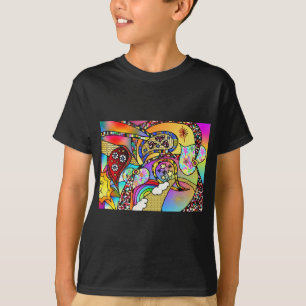 T-shirt Retro 60s Coeurs psychédéliques Paisley Cadeaux Vê