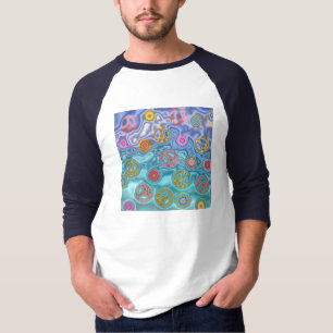 T-shirt Retro 60s paisible Vagues d'océan Cadeaux