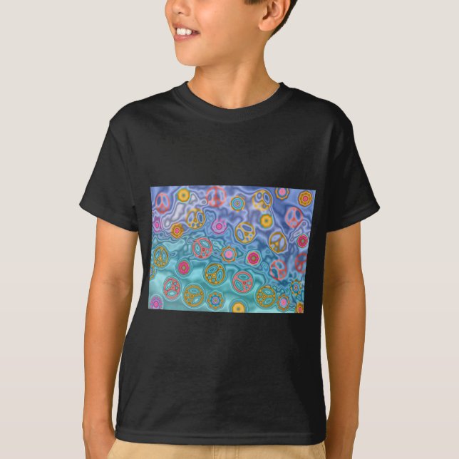 T-shirt Retro 60s paisible Vagues d'océan Cadeaux (Devant)