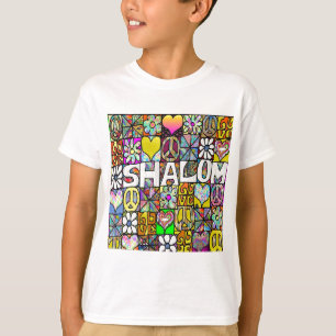 T-shirt Retro 60s Psychedelic Shalom LOVE