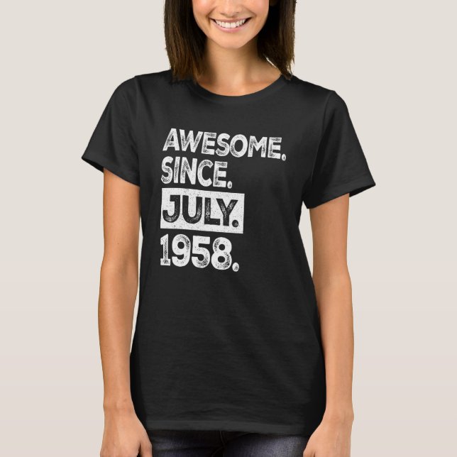 T-shirt Retro 65 Ans 65ème Anniversaire Awesome depuis Jui (Devant)