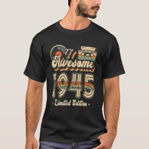 T-shirt Rétro 77e anniversaire pour 77 ans merveilleux 194