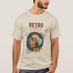 T-shirt Retro 80s/90s Music CD Conception de capot