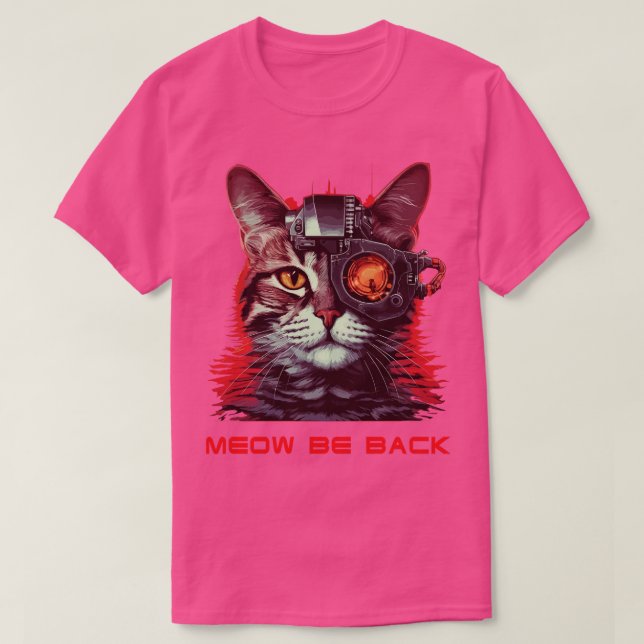 T-shirt Retro 80s 90s Robot Cat Cadeaux Pun amusant Cat 2 (Design devant)