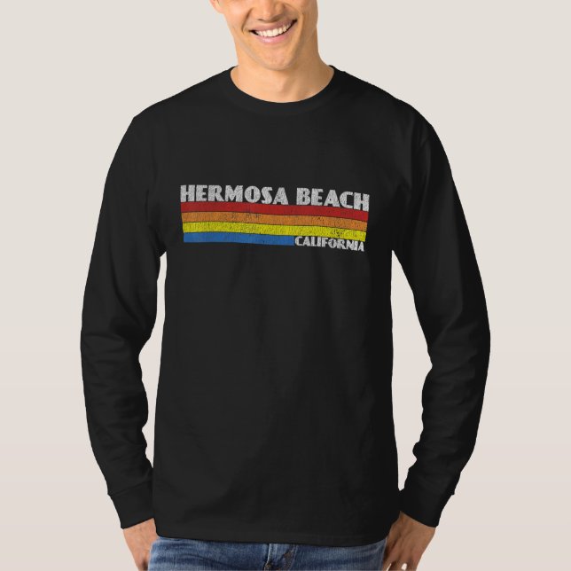 T-shirt Retro 80s Hermosa Beach California CA Souvenir (Devant)