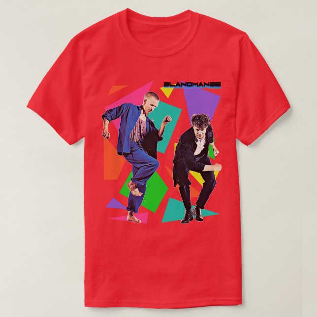 T-shirt Retro 80s Synth Blancmange Hommage (Design devant)